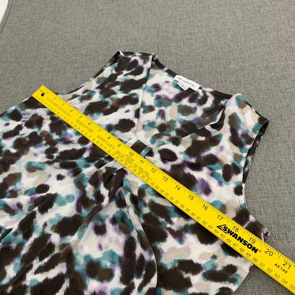 Liz Claiborne Multicolor Sleeveless blouse Medium Lightweight 100% Polyester - Picture 9 of 13